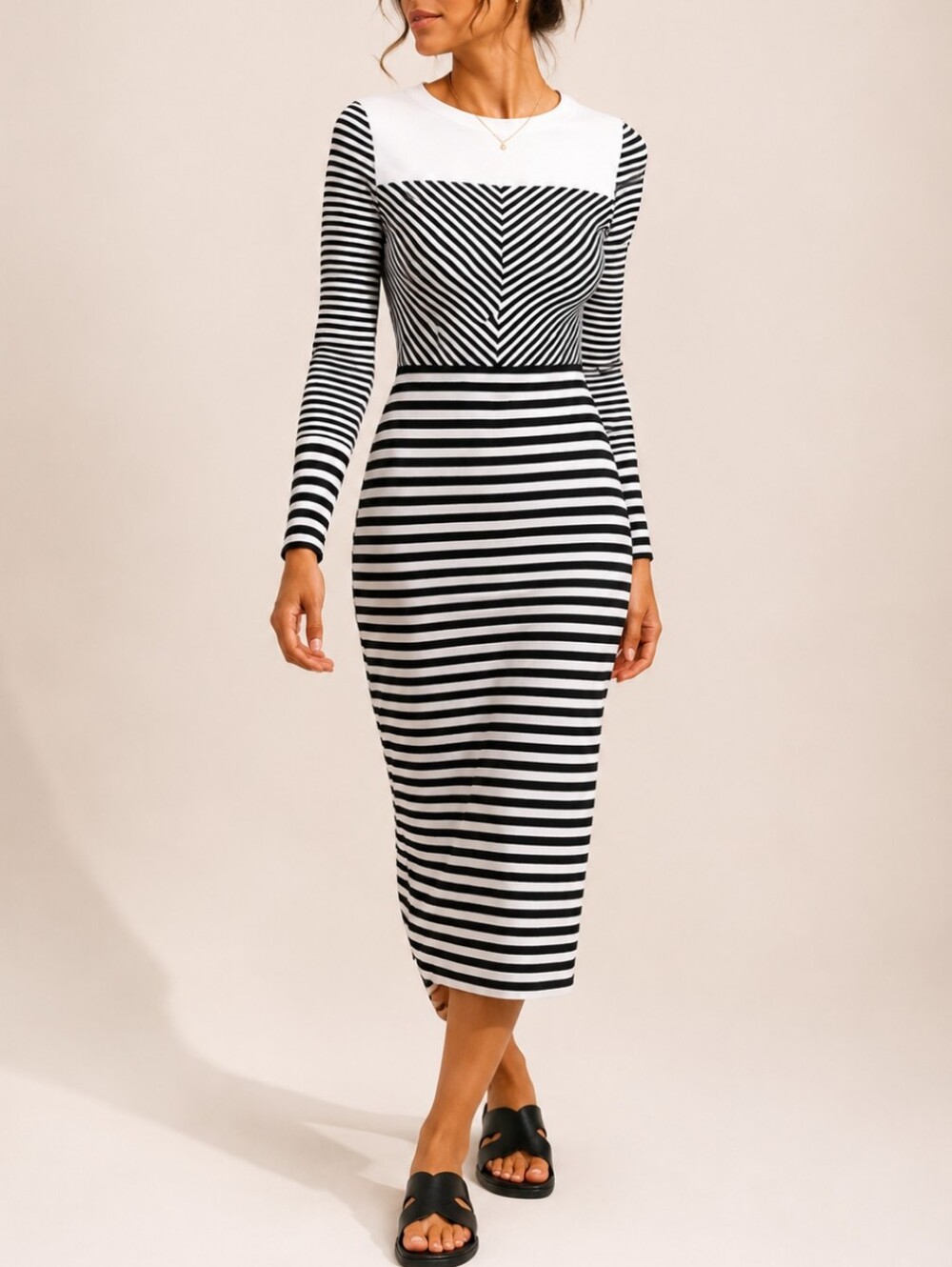 NWT! Anthropologie Bailey 44 Edith Striped Midi Dress XS